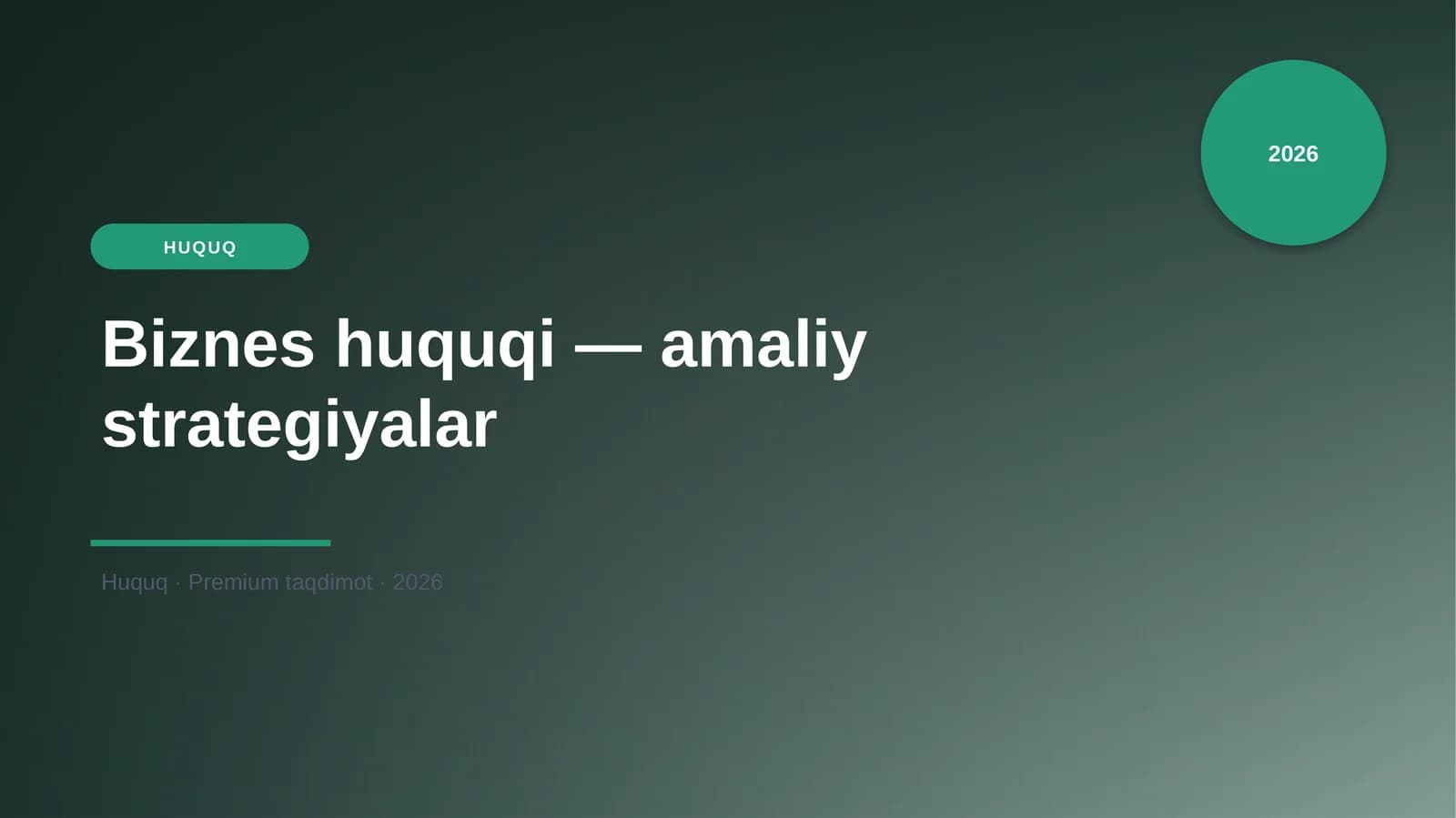 Biznes huquqi — amaliy strategiyalar