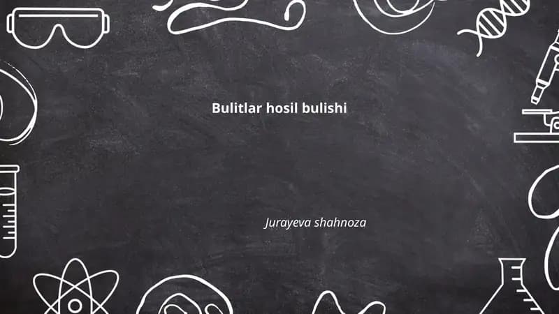 Bulitlar hosil bulishi