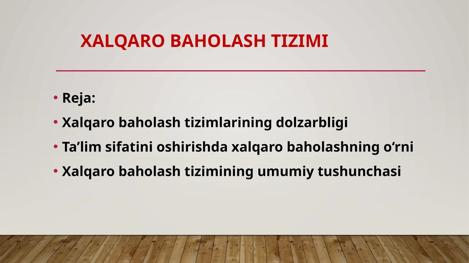 Xalqaro baholash tizimi