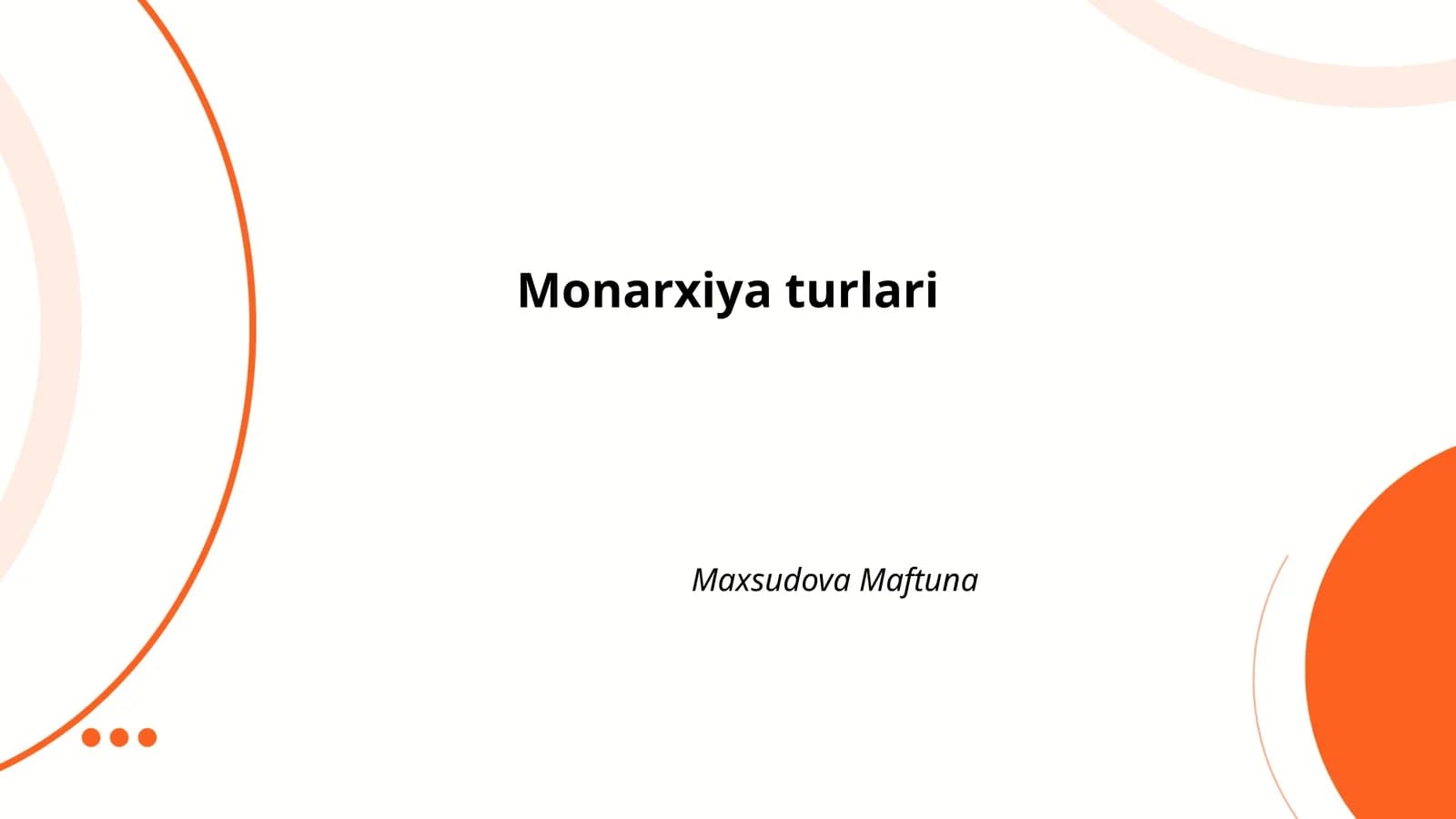 Monarxiya turlari