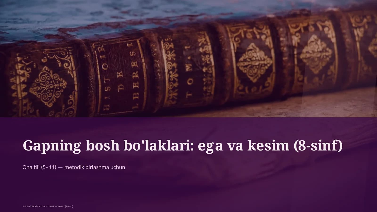 Gapning bosh bo'laklari: ega va kesim (8-sinf)