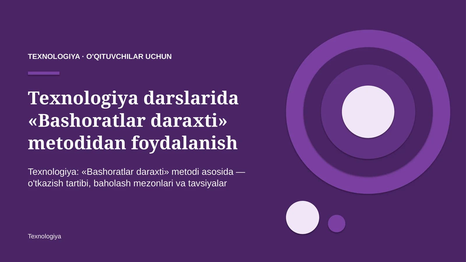 texnologiya darslarida bashoratlar daraxti metodidan foydalanish 9585