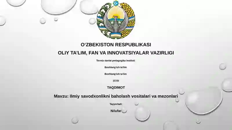 Ilmiy savodxonlikni baholash vositalari va mezonlari