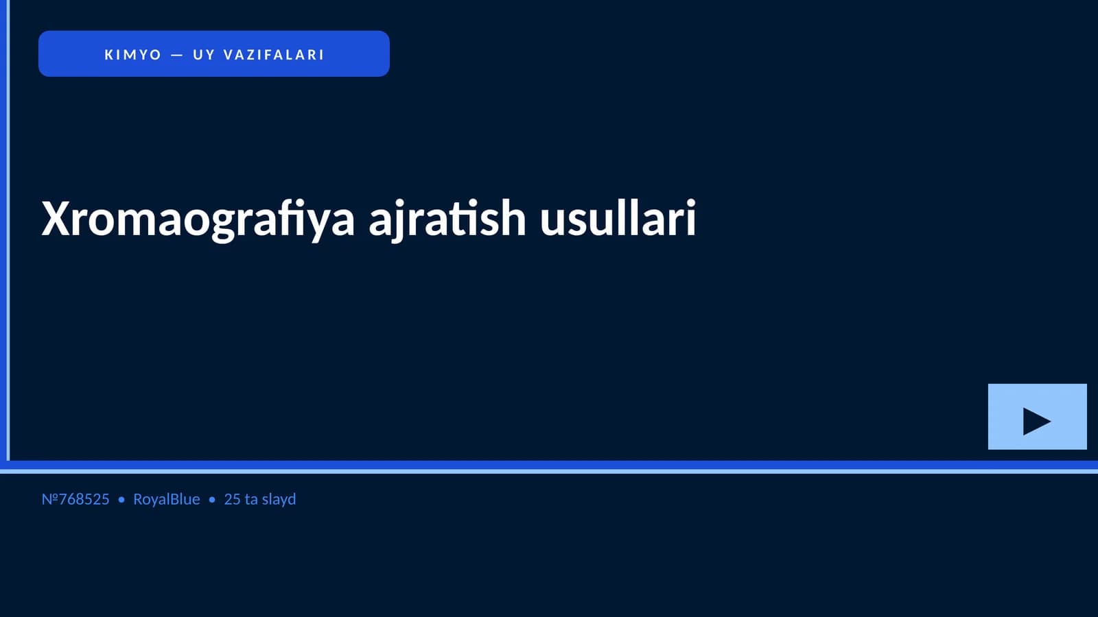 Xromaografiya ajratish usullari