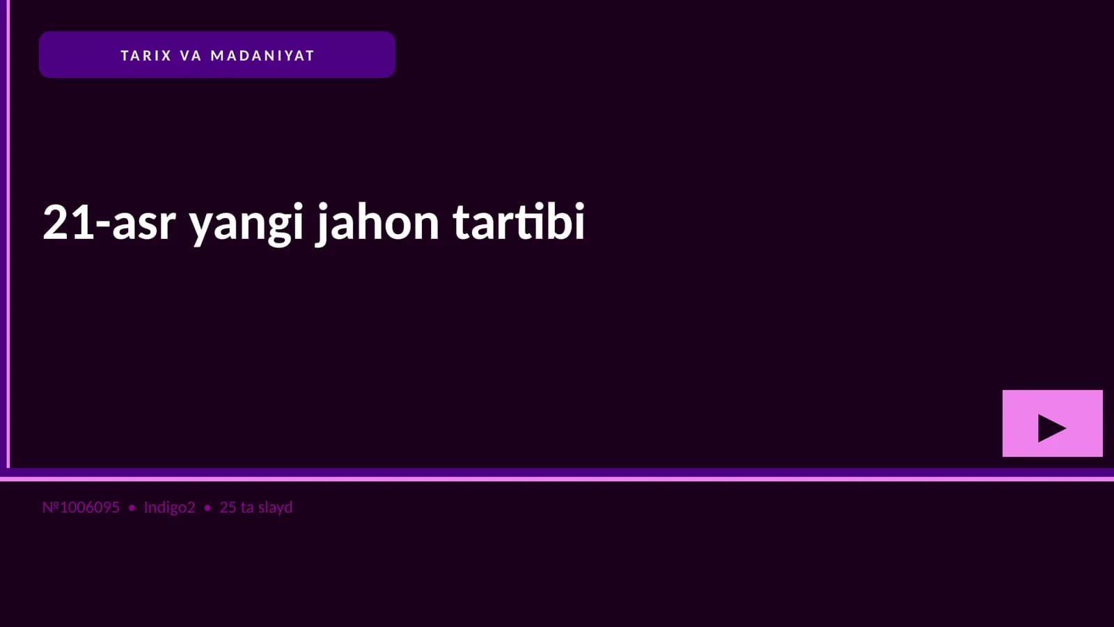 21-asr yangi jahon tartibi