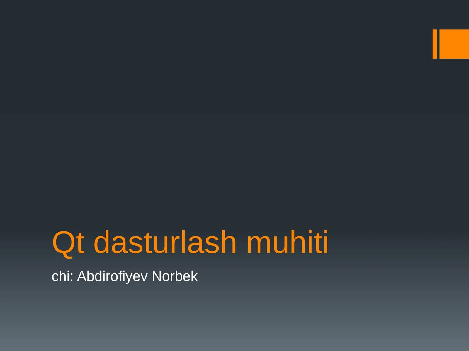 Qt dasturlash muhiti