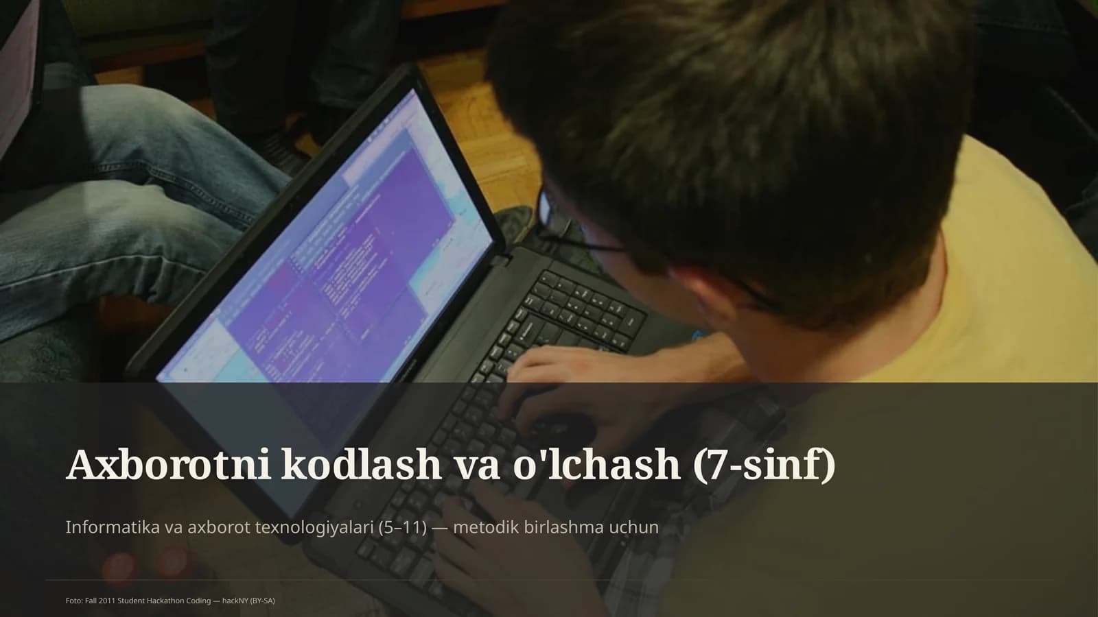 Axborotni kodlash va o'lchash (7-sinf)