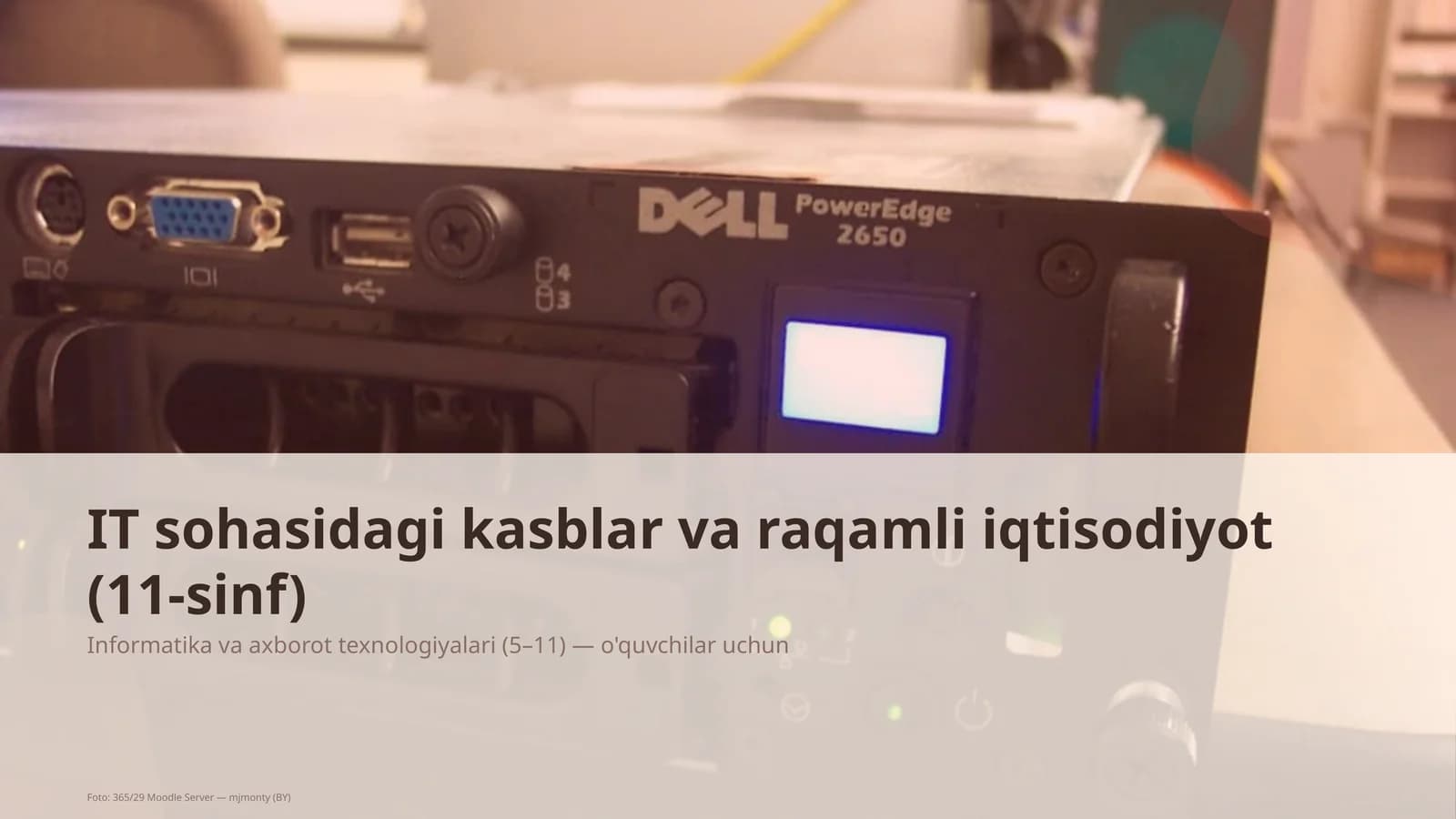 IT sohasidagi kasblar va raqamli iqtisodiyot (11-sinf)