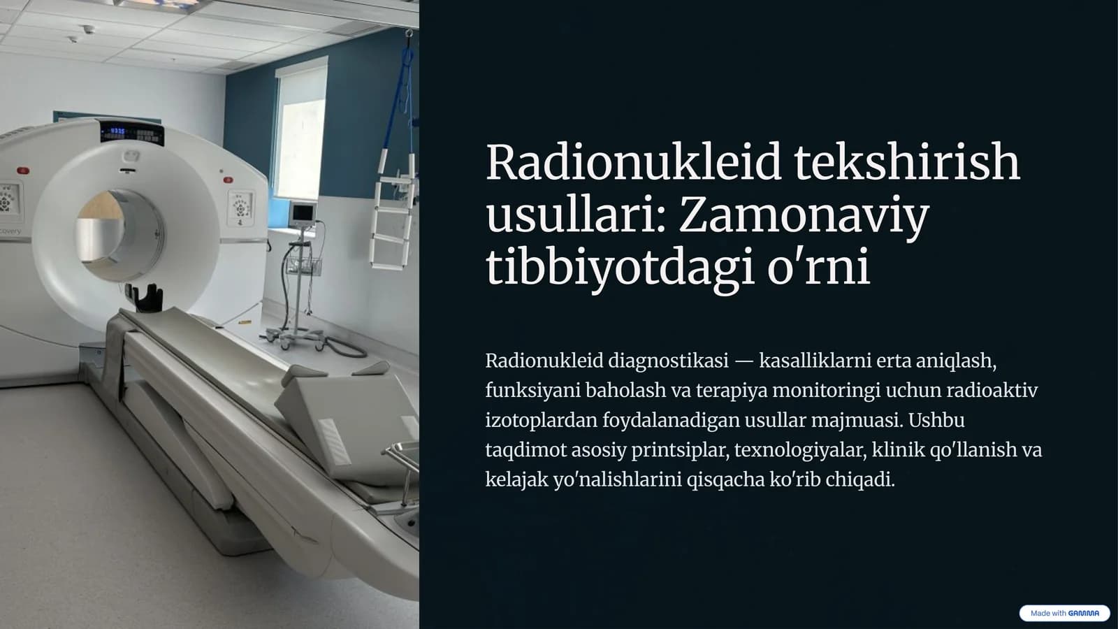 Radionukleid tekshirish usullari: Zamonaviy tibbiyotdagi o'rni