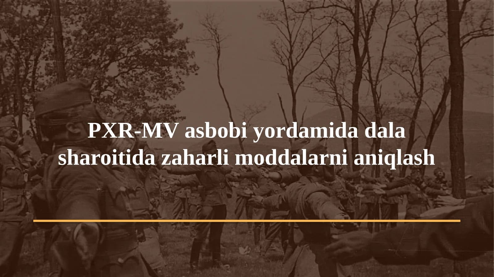 PXR-MV asbobi yordamida dala sharoitida zaharli moddalarni aniqlash