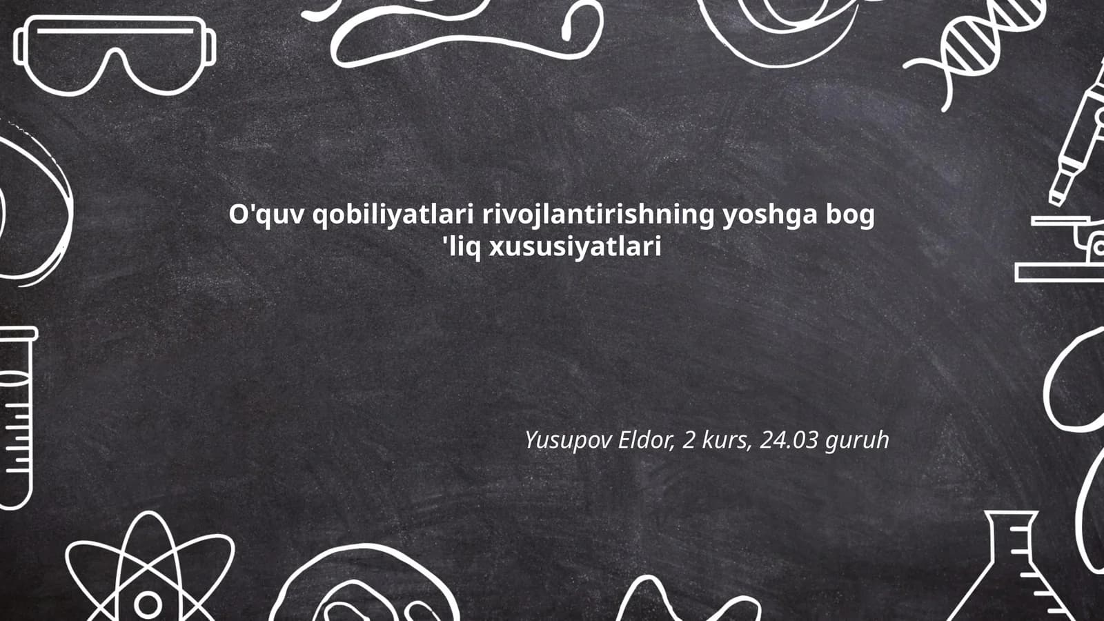 O'quv qobiliyatlari rivojlantirishning yoshga bog 'liq xususiyatlari