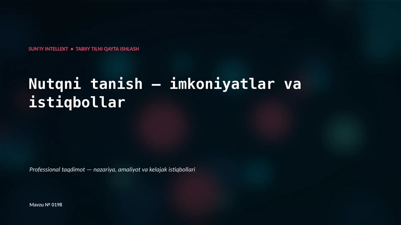 Tabiiy tilni qayta ishlash
