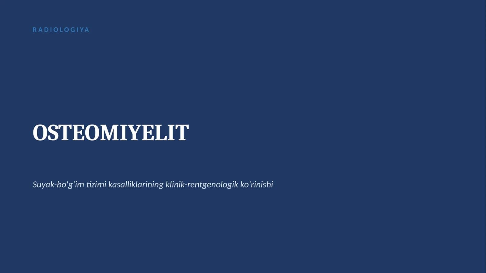 OSTEOMIYELIT