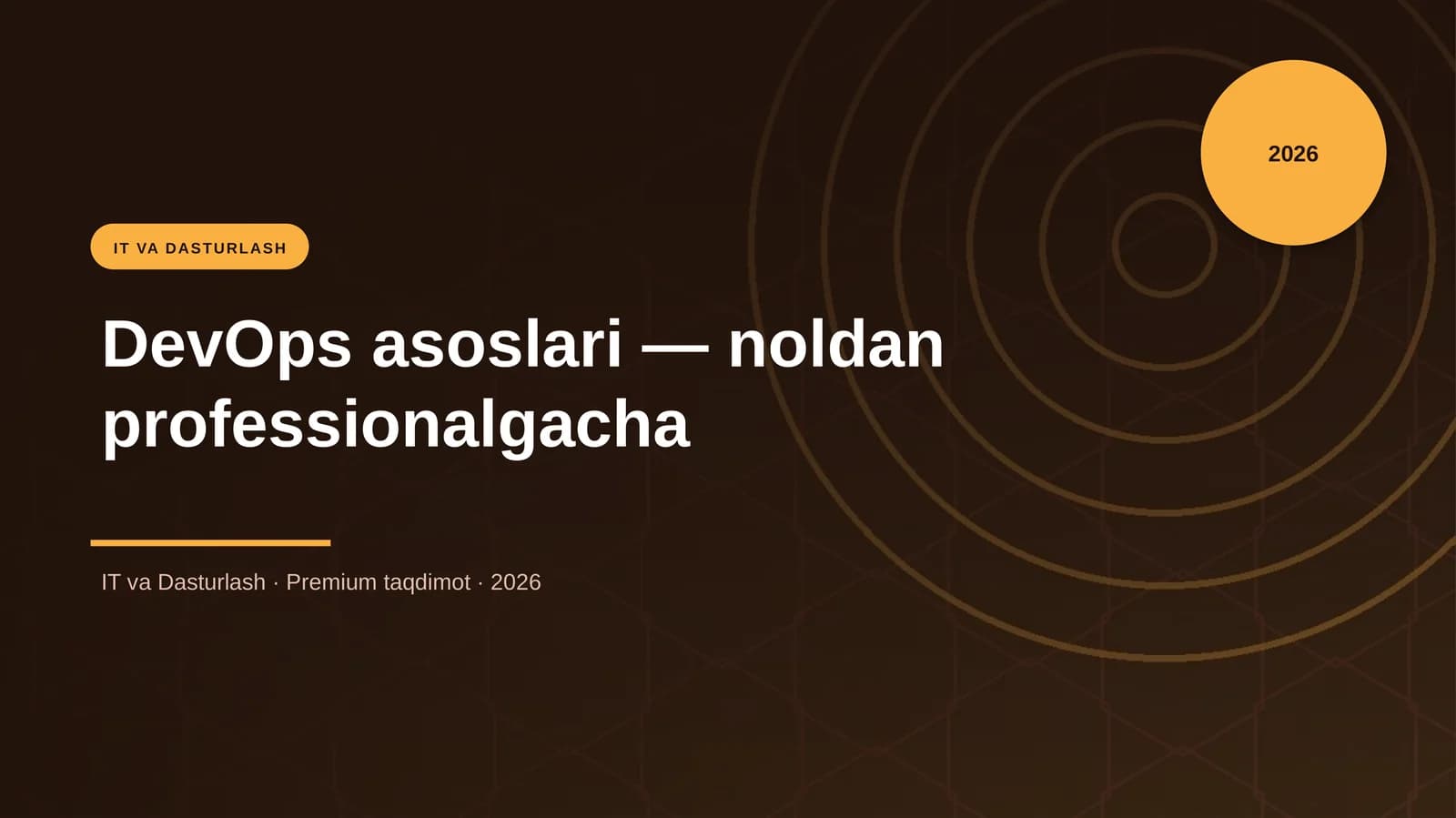 DevOps asoslari — noldan professionalgacha
