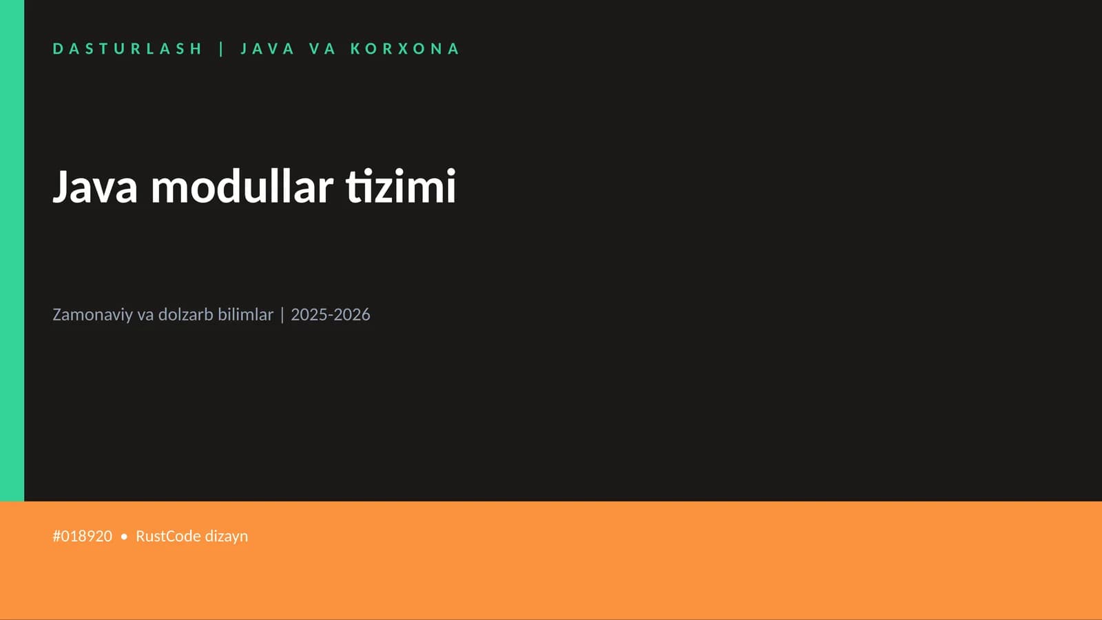 Java modullar tizimi