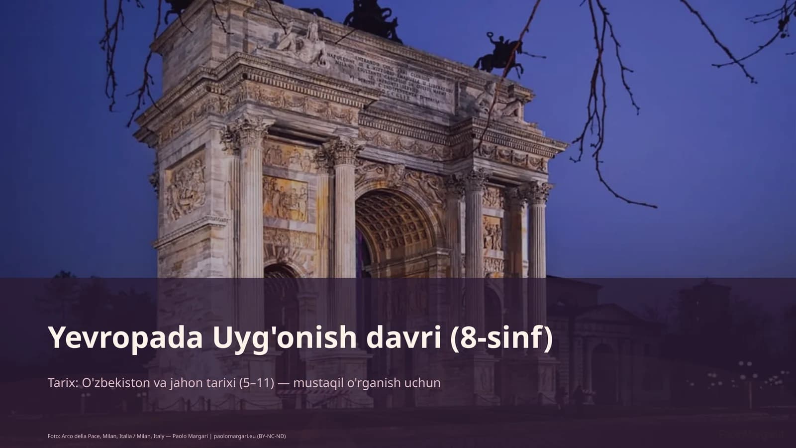 Yevropada Uyg'onish davri (8-sinf)