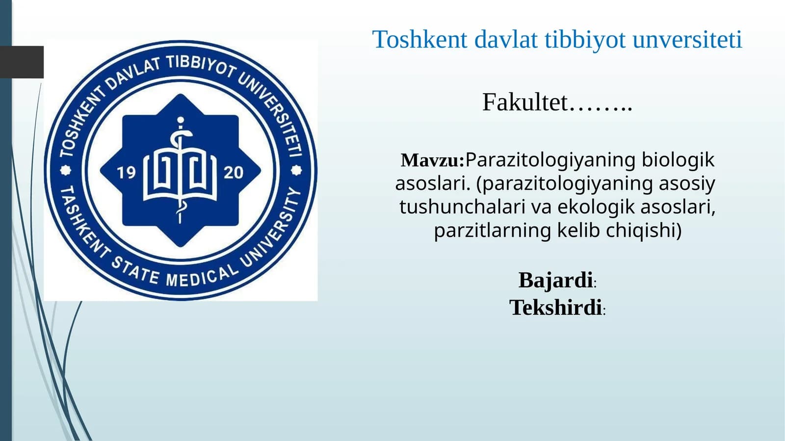 Parazitologiyaningbiologikasoslari