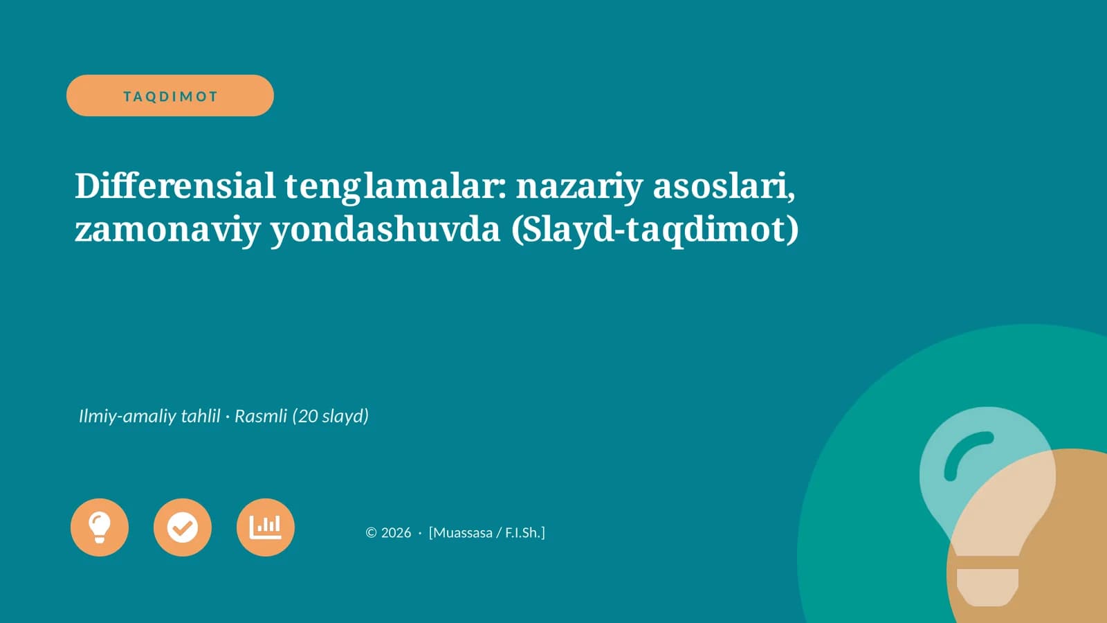 Differensial tenglamalar: nazariy asoslari