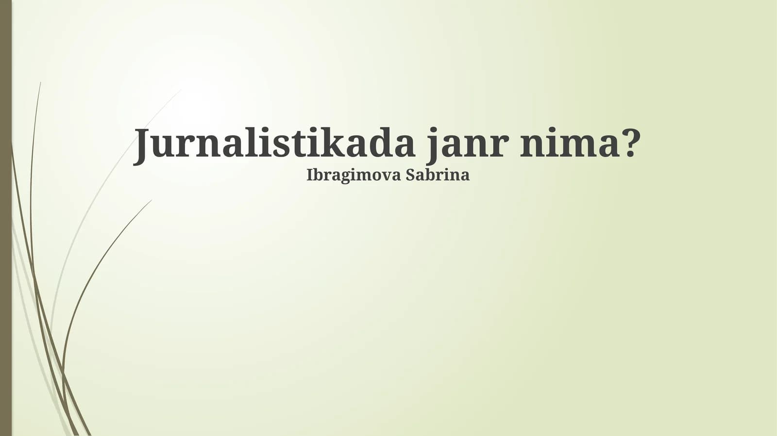 Jurnalistikada janr nima?