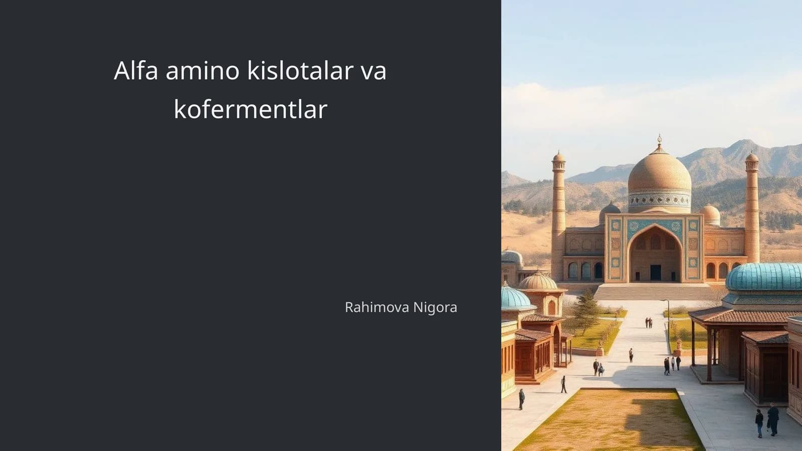 Alfa amino kislotalar va kofermentlar
