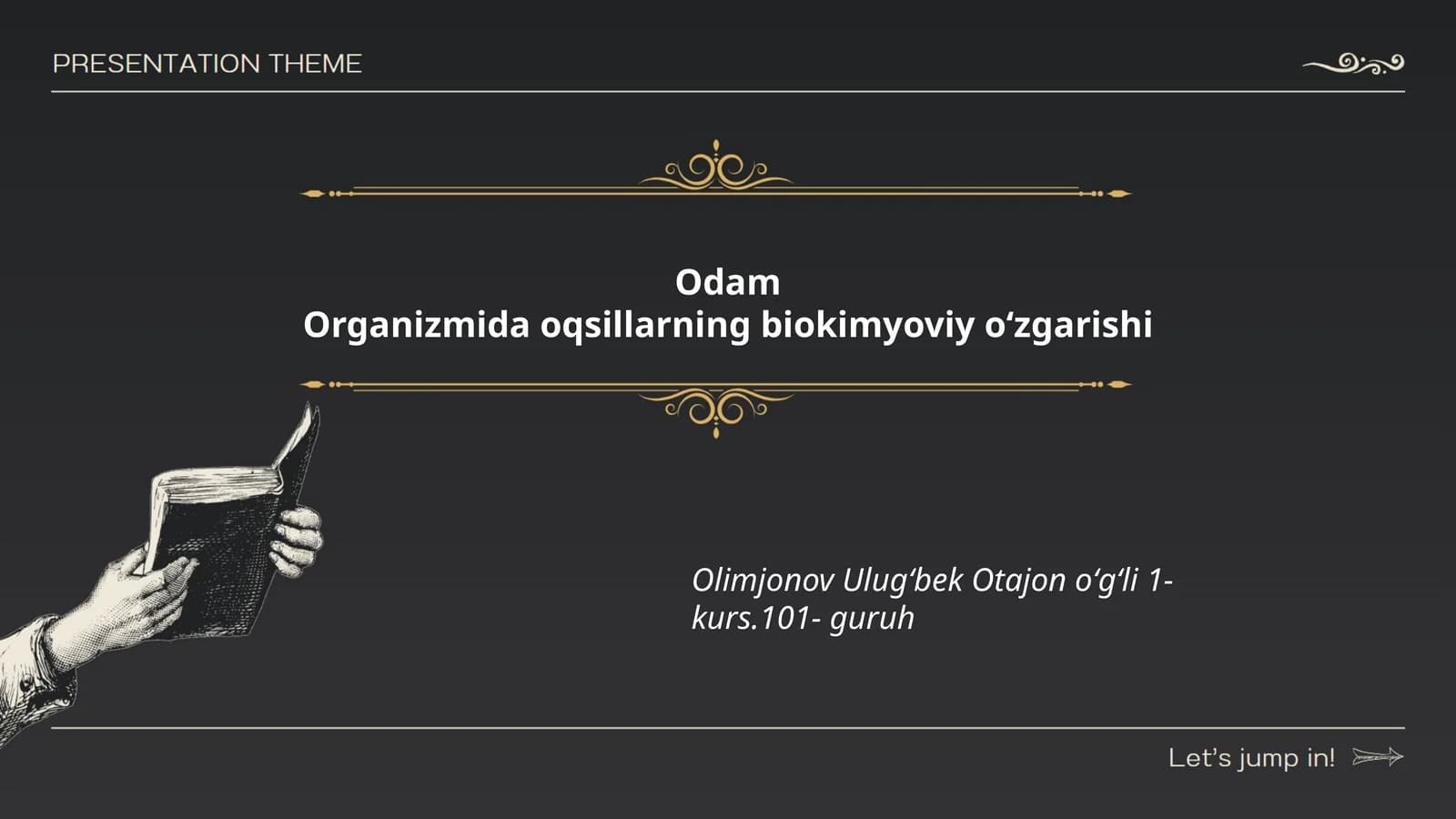 Organizmida oqsillarning biokimyoviy oʻzgarishi