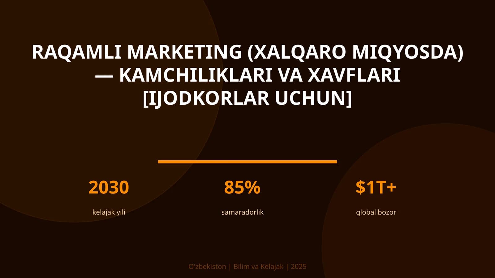 Raqamli marketing (xalqaro miqyosda) — kamchiliklari va xavflari [ijodkorlar uchun]