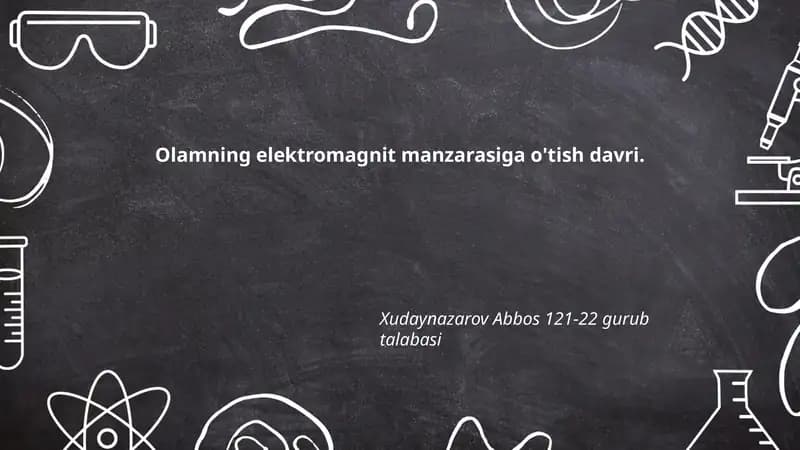 Olamning elektromagnit manzarasiga o'tish davri