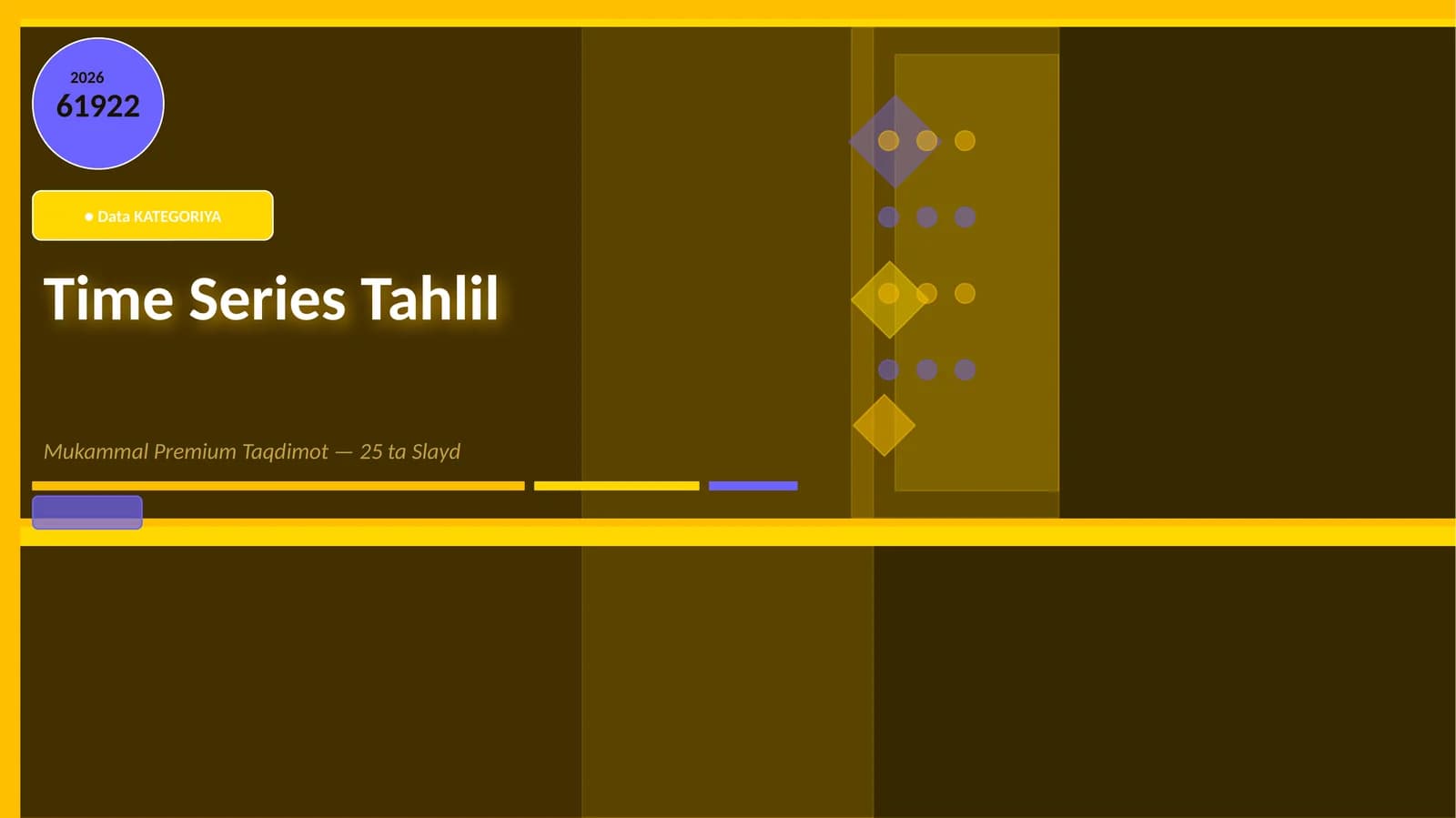 Data KATEGORIYA Time Series Tahlil Mukammal Premium Taqdimot — 25 ta Slayd
