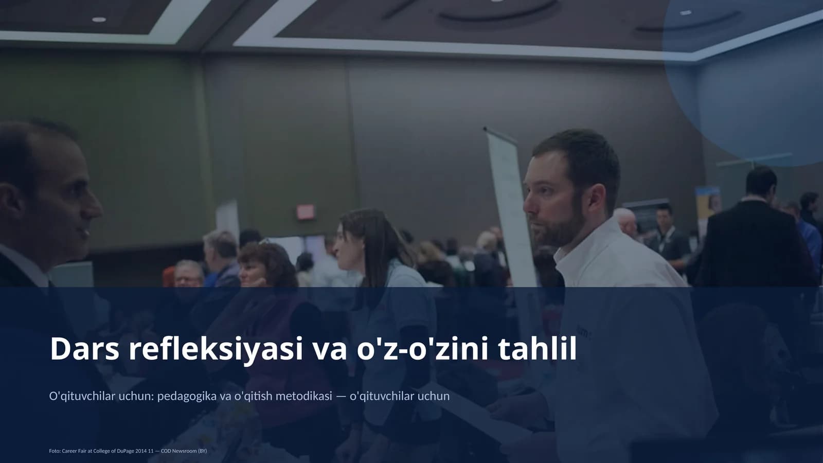 Dars refleksiyasi va o'z-o'zini tahlil