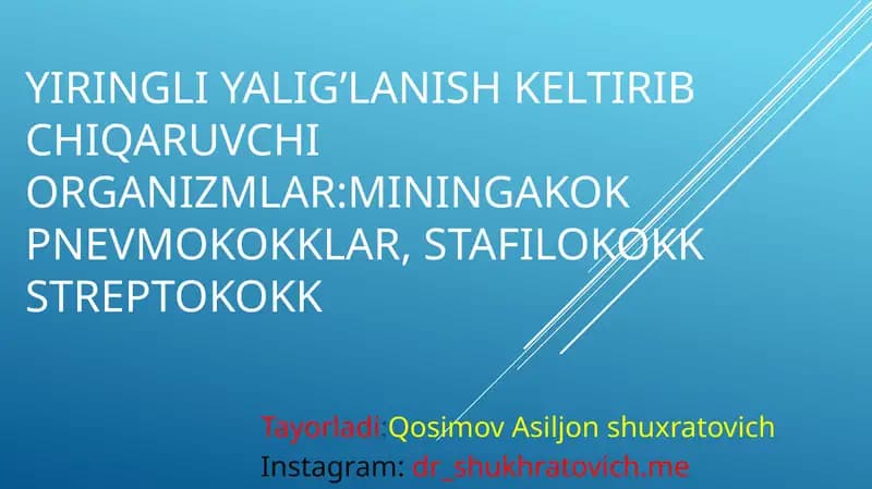 Yiringliyalig’lanish keltirib chiqaruvchi organizmlar