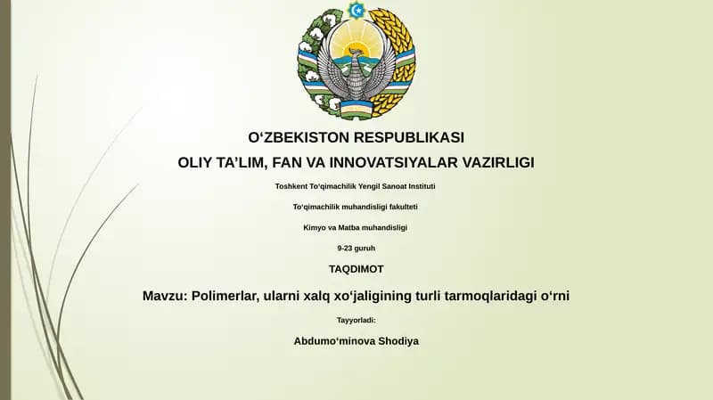 Polimerlar