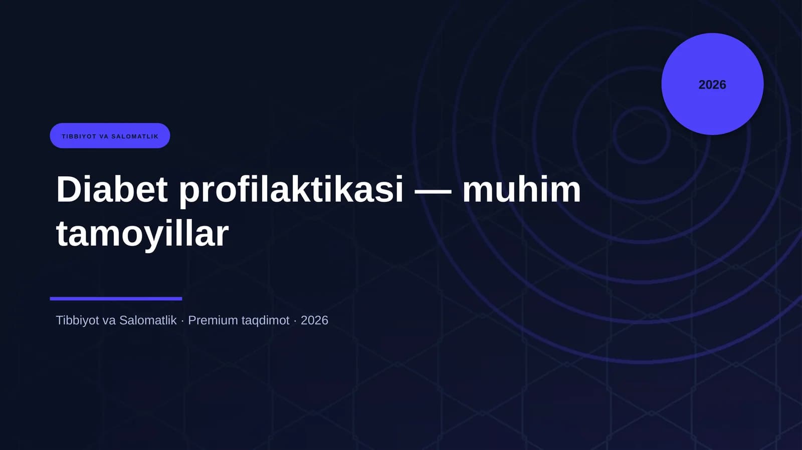 Diabet profilaktikasi — muhim tamoyillar