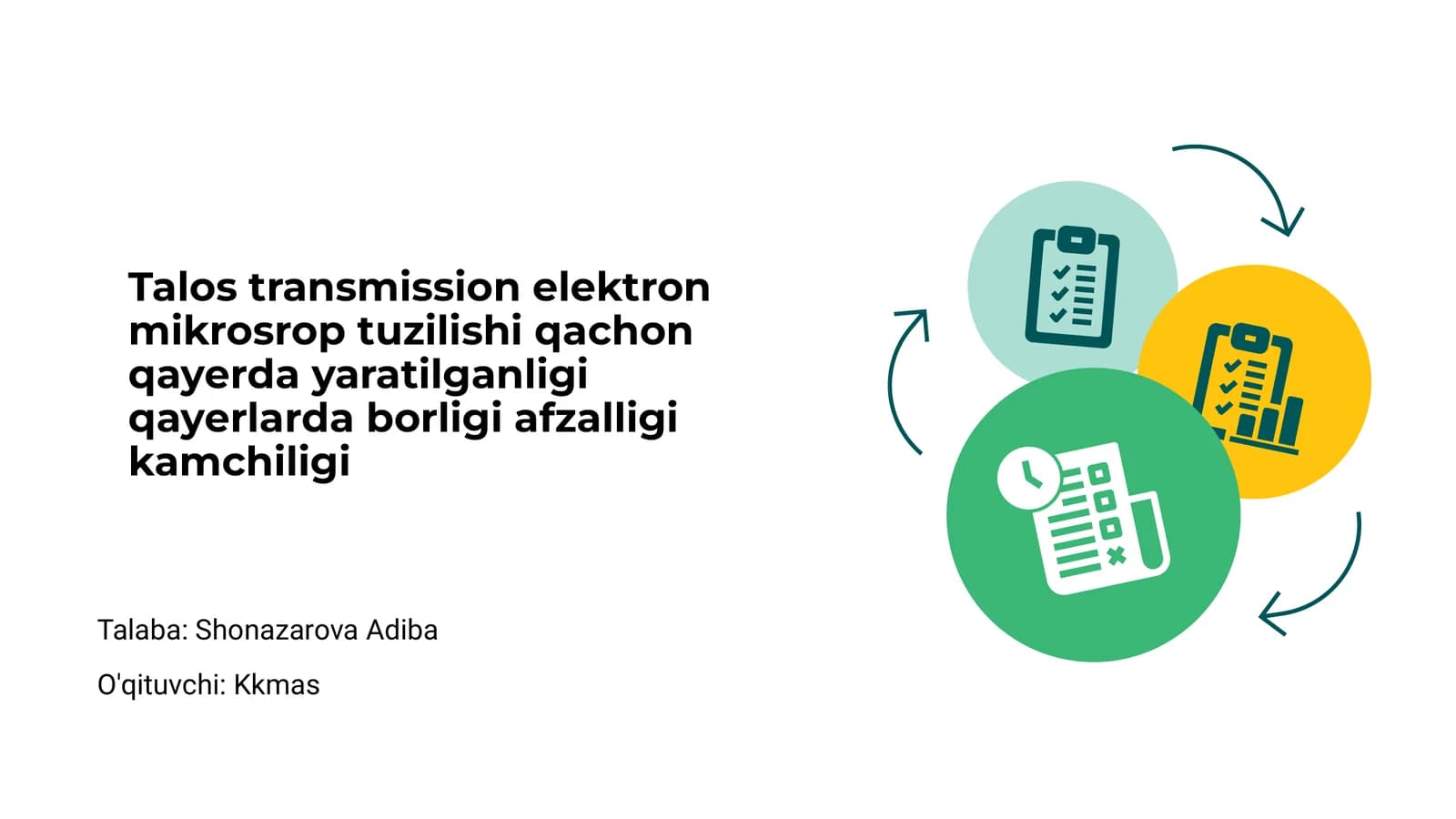 Talos transmission elektron mikrosrop tuzilishi