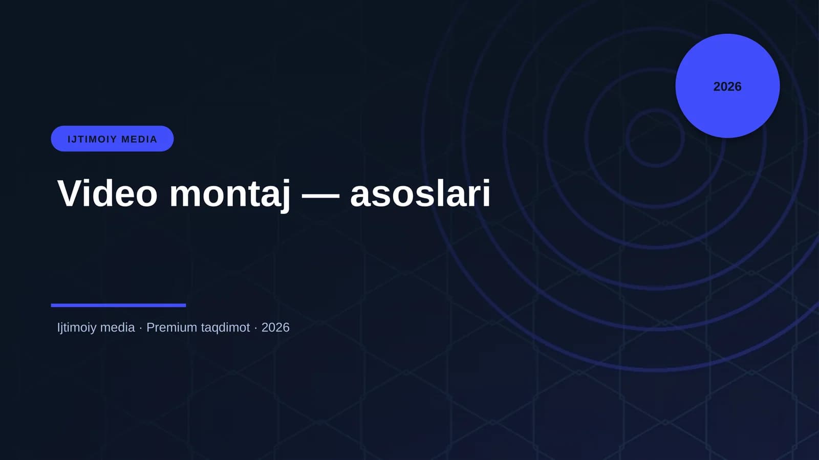 Video montaj — asoslari