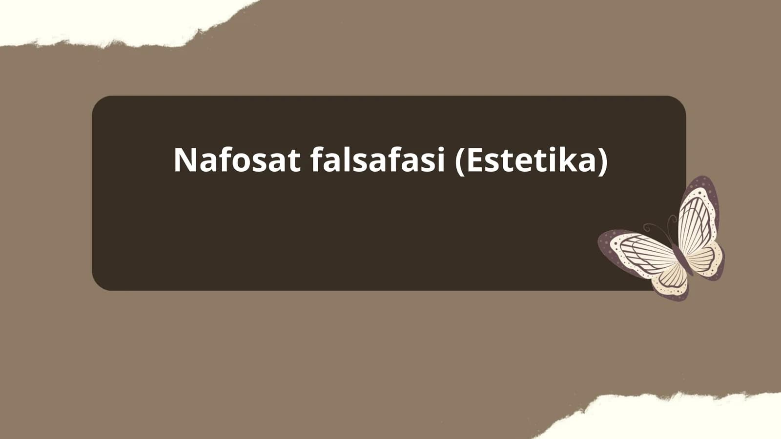 Nafosat falsafasi (Estetika)