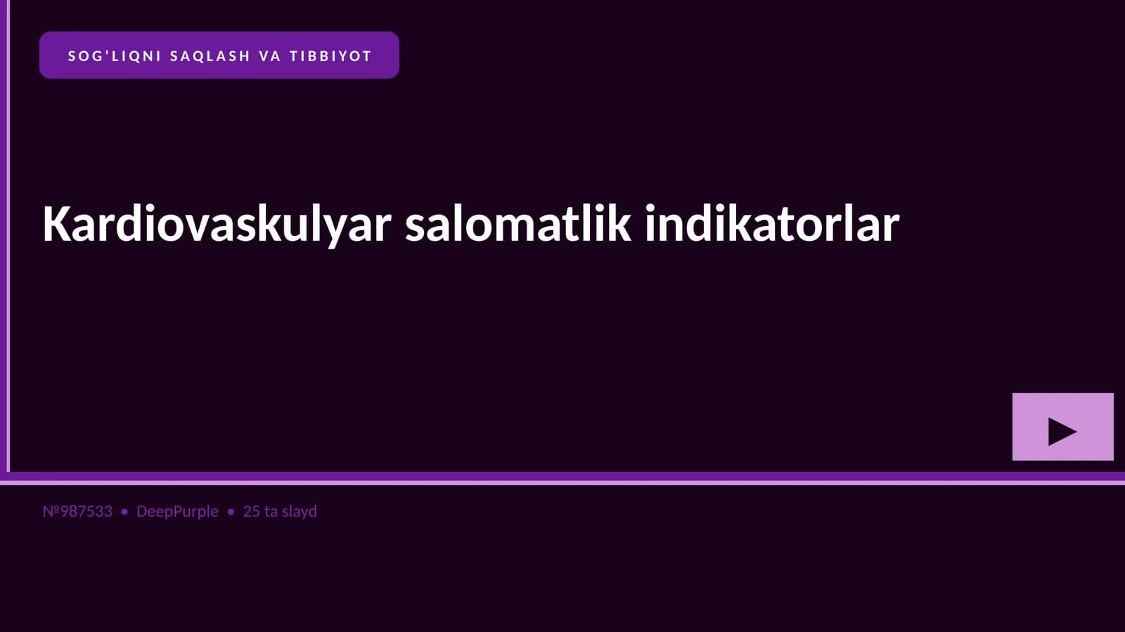 Kardiovaskulyar salomatlik indikatorlar