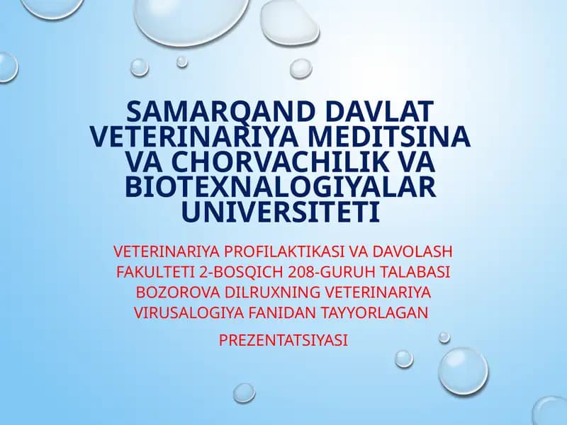 Parandalarding chechak kasalligiga diagnoz qo'yish