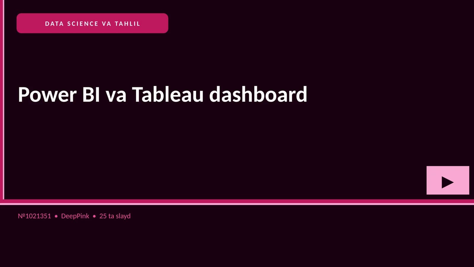 DATA SCIENCE VA TAHLIL