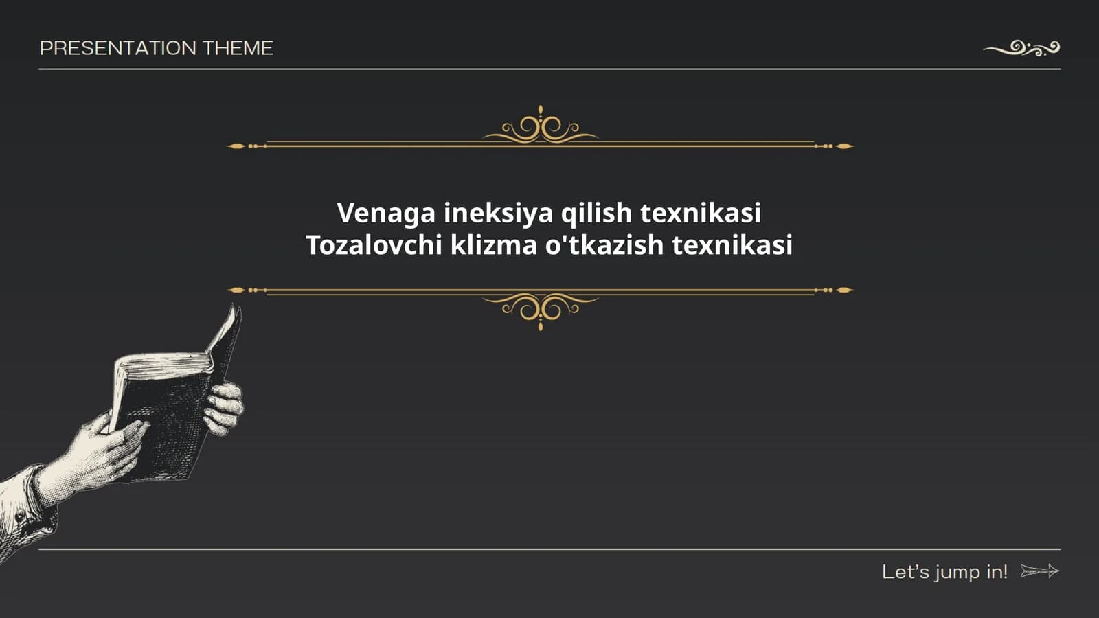 Venaga ineksiya qilish texnikasi