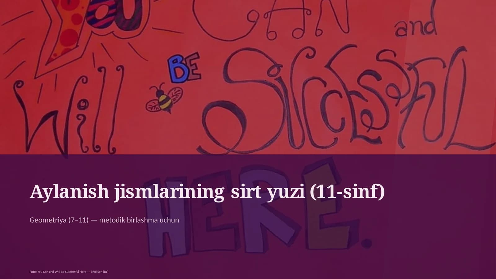 Aylanish jismlarining sirt yuzi (11-sinf)