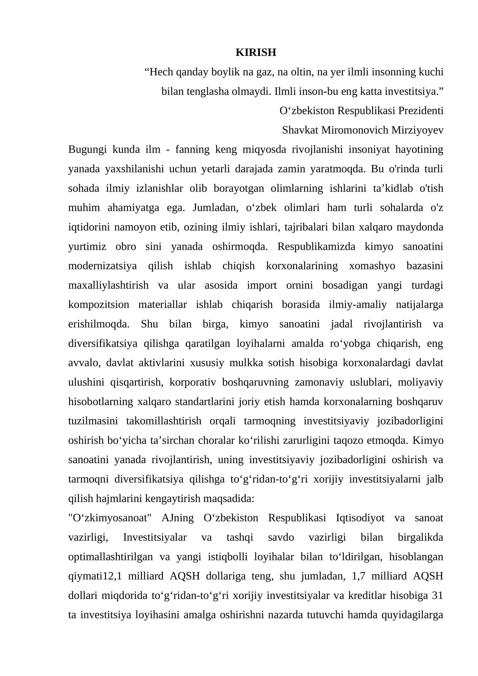 Ilmli inson-bu eng katta investitsiya