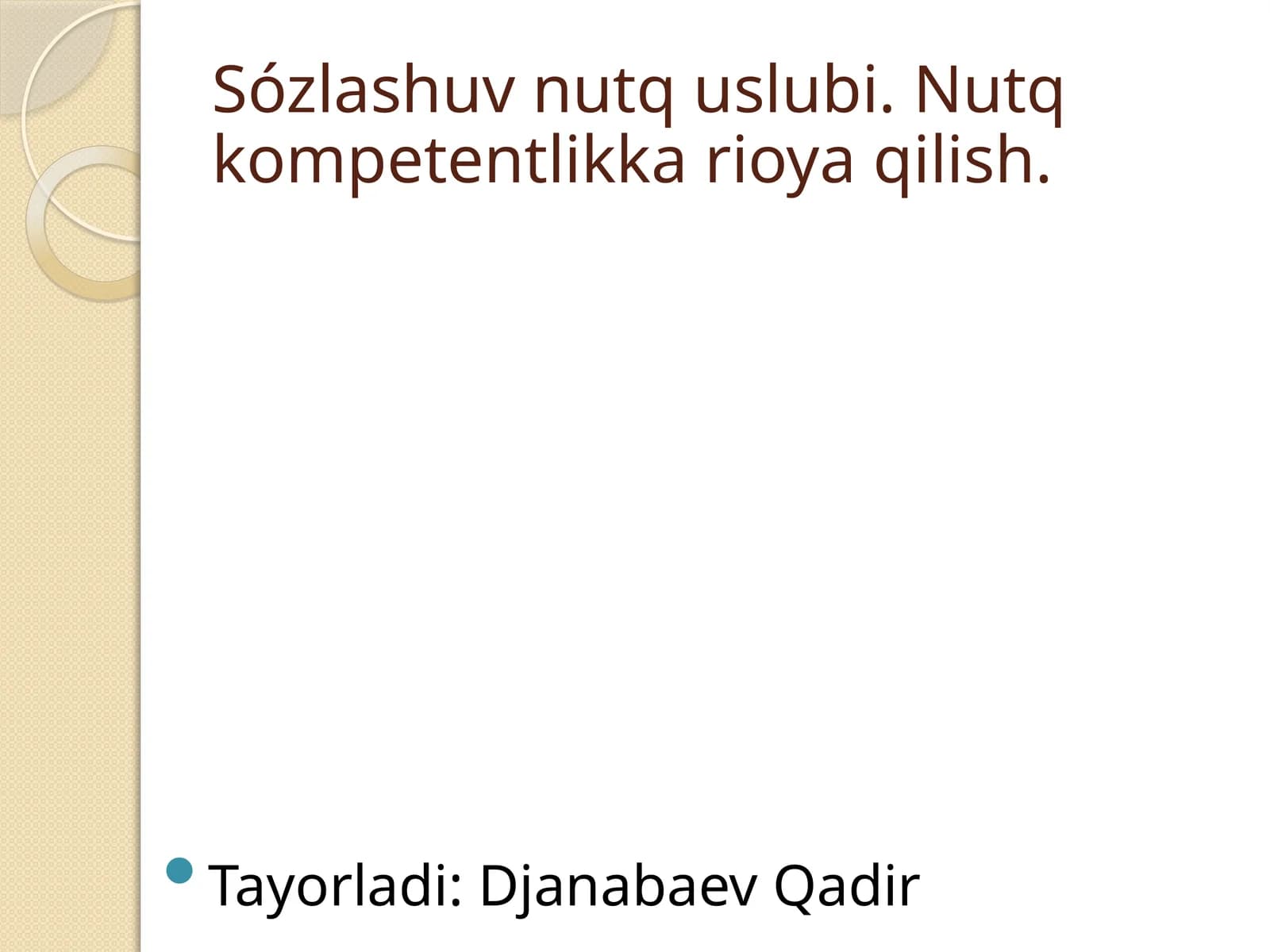 Sózlashuv nutq uslubi