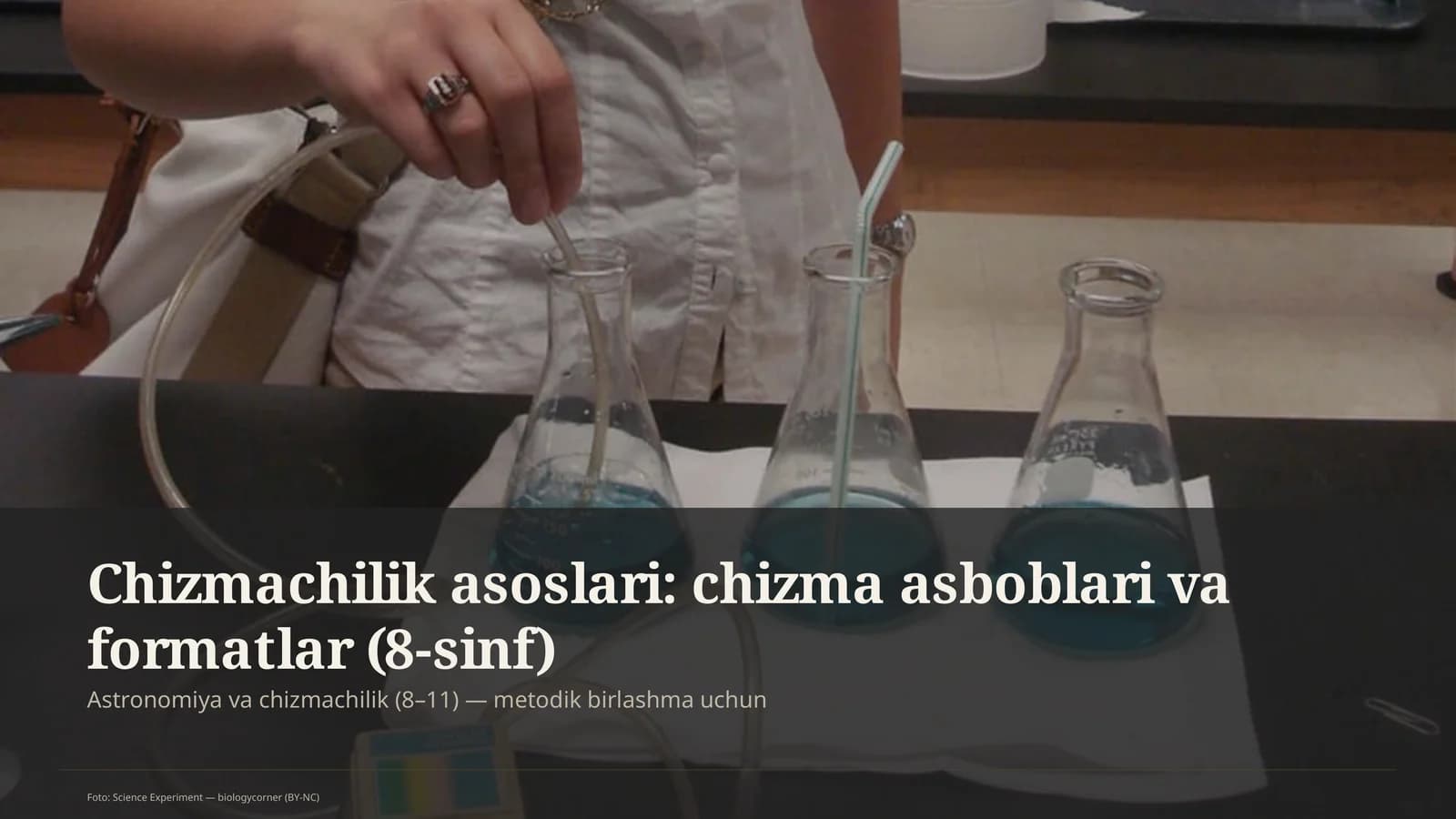 Chizmachilik asoslari: chizma asboblari va formatlar (8-sinf)
