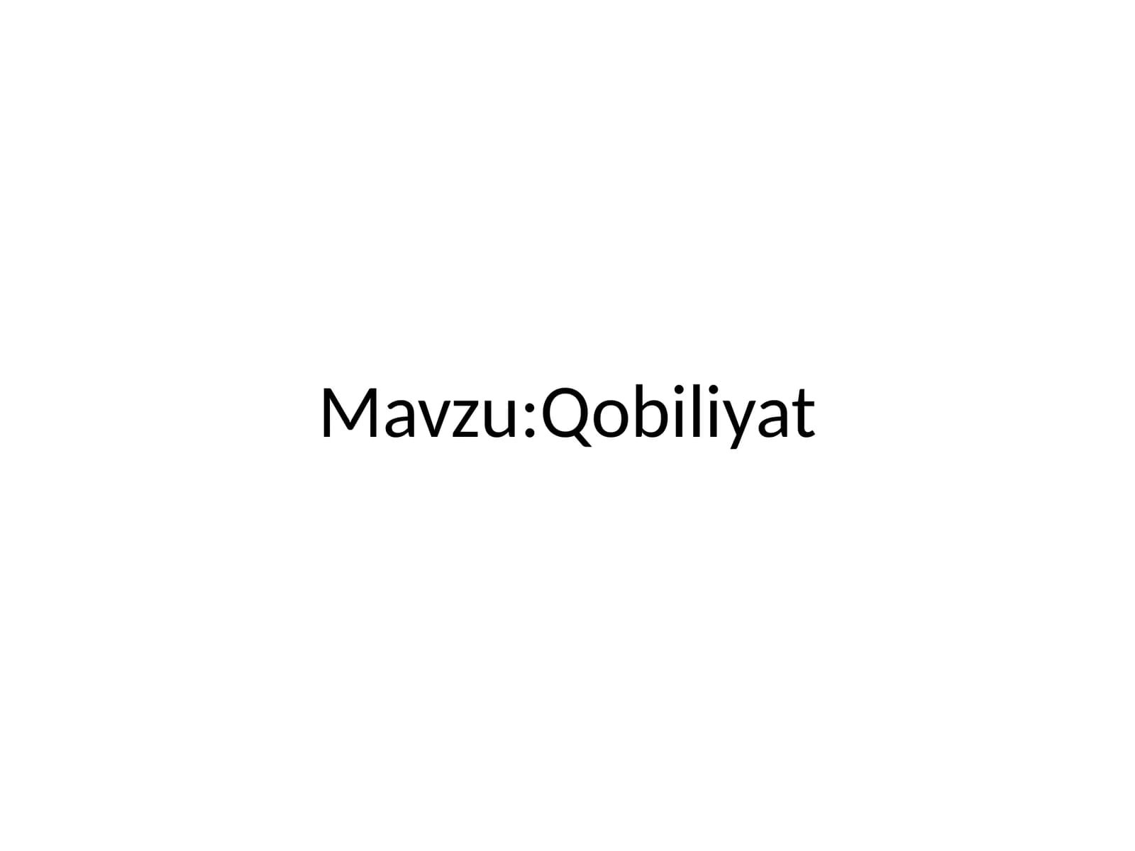Qobiliyat
