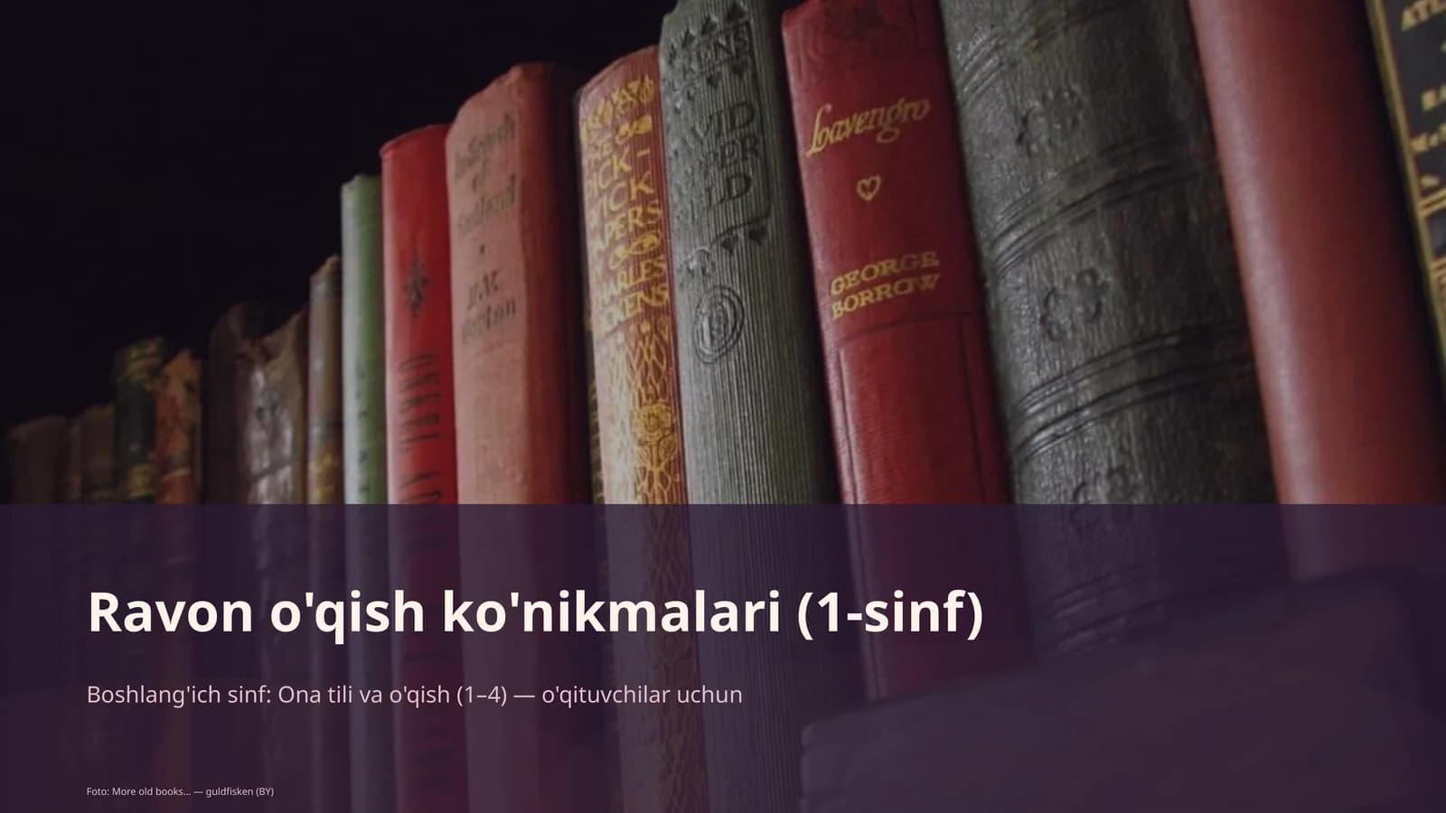 Ravon o'qish ko'nikmalari (1-sinf)