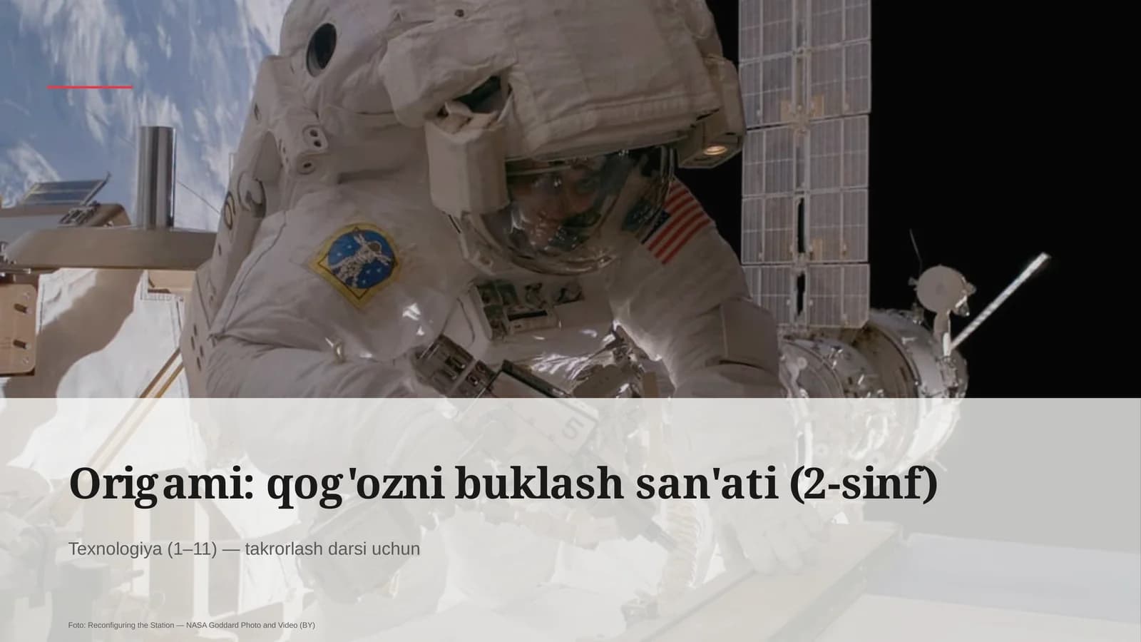 Origami: qog'ozni buklash san'ati (2-sinf)