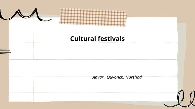 Cultural festivals