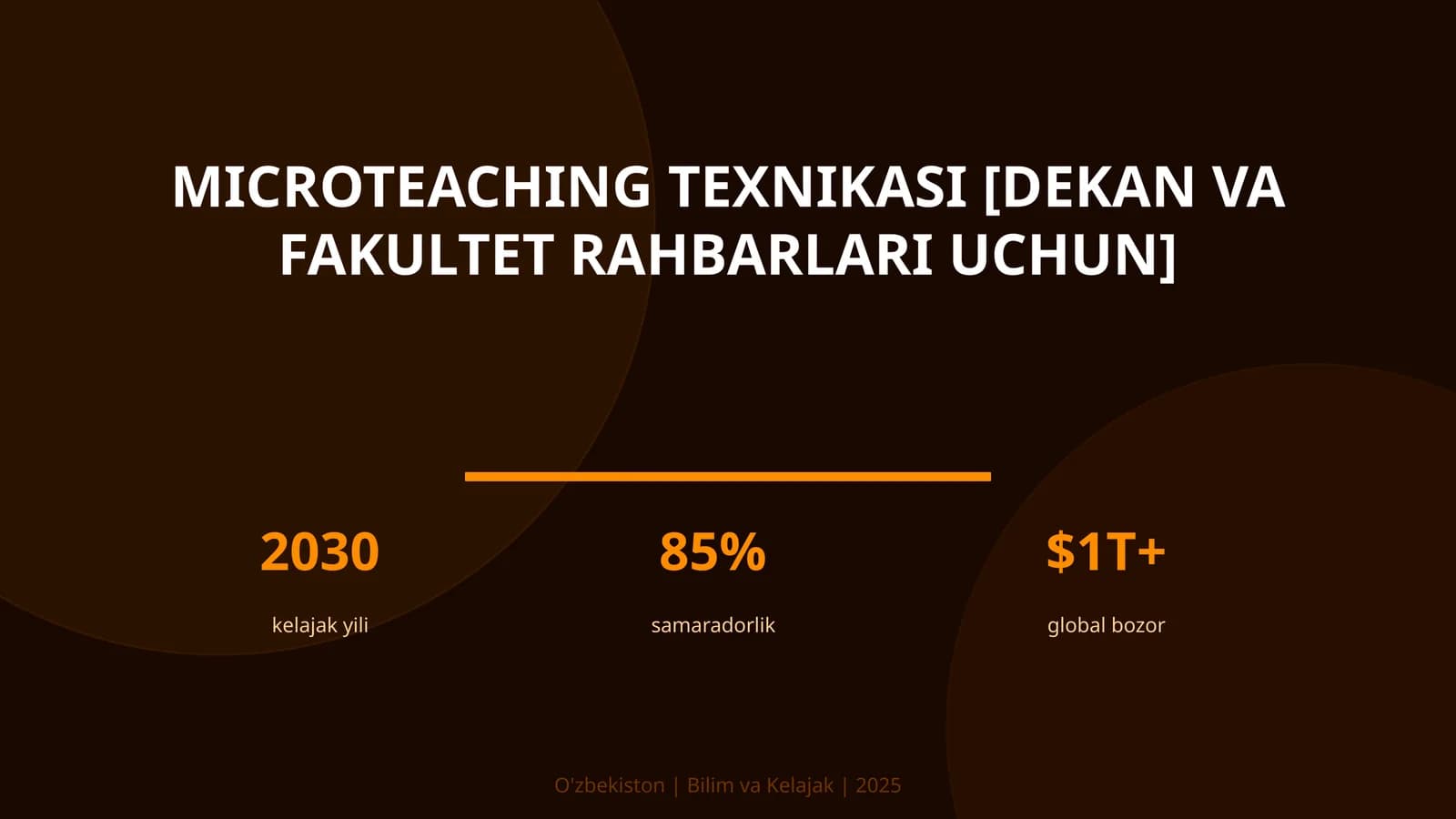 MICROTEACHING TEXNIKASI [DEKAN VA FAKULTET RAHBARLARI UCHUN]