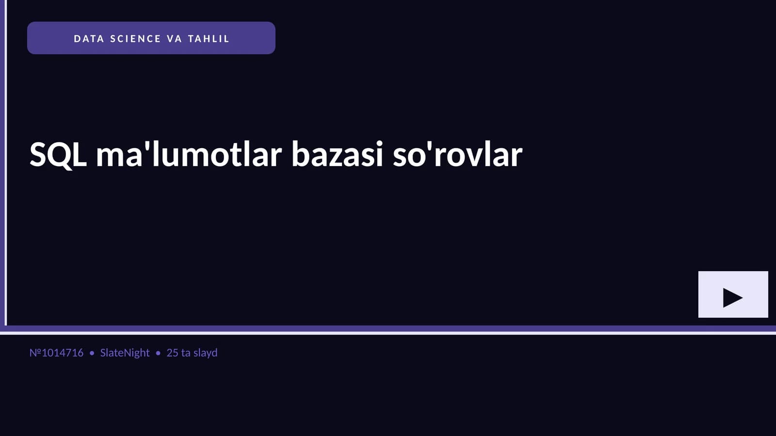 DATA SCIENCE VA TAHLIL