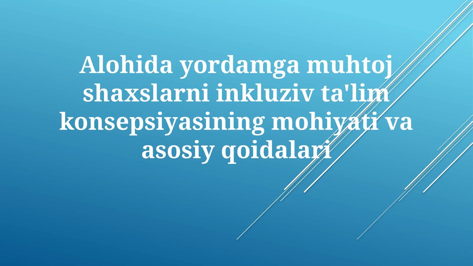 Surdod bolalar uchun Namanganda o'quv dasturi